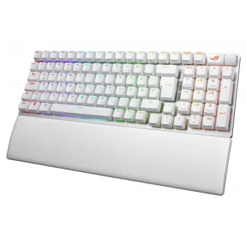 ASUS ROG Strix Scope II 96 Wireless Gaming tastatūra, USB + RF Bezvadu + Bluetooth, QWERTZ, balta