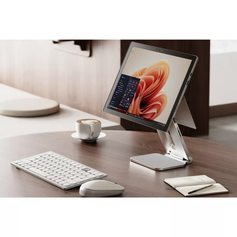 Kensington Elevated Stand for Surface, Platinum, Alumīnijs, Gumija, Termoplastisks poliuretāns (TPU), Cinks, 126.4 mm, 139.3 mm, 193 mm, 612 g