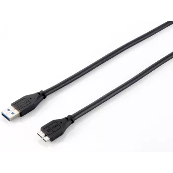 USB 3.0 (3.2 Gen 1) kabelis Type A uz Micro-B, 1,8 m, Equip 128397