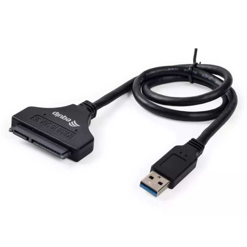 Equip USB 3.0 uz SATA adapteris, melns, 5 Gbit/s