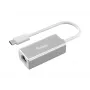 Equip USB Type-C uz RJ45 Gigabitu tīkla adapteris, vadu, USB Type-C, Ethernet, 1000 Mbit/s, Sudrabs