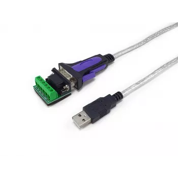 Equip USB-A uz Serial RS-422/485 DB9 adaptera kabelis, Pelēks, 1.5 m, USB Type-A, DB-9, Vīriešu, Vīriešu