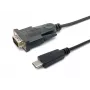 Equip USB-C uz Serial DB9 kabelis, vīriešu/vīriešu, 1,5 m, melns
