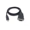 Equip USB-C uz Serial DB9 kabelis, vīriešu/vīriešu, 1,5 m, melns