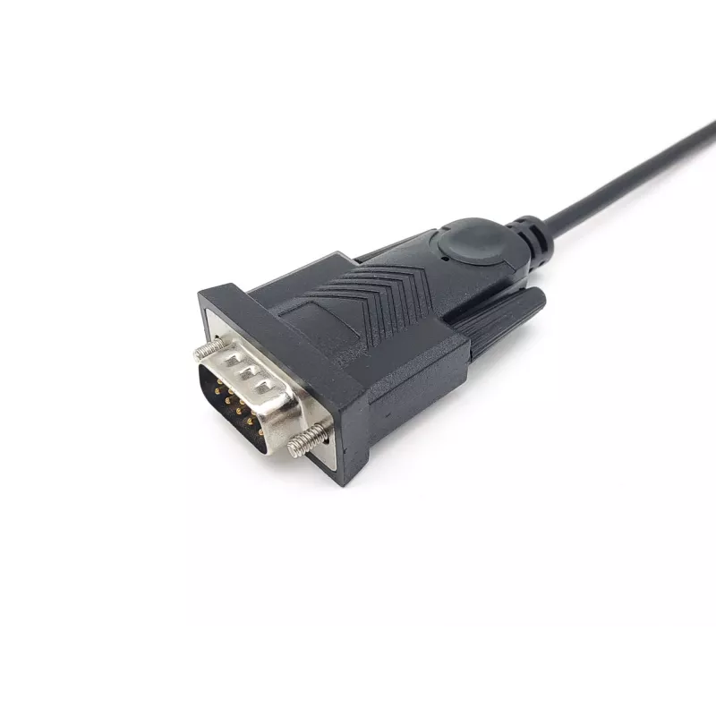 Equip USB-C uz Serial DB9 kabelis, vīriešu/vīriešu, 1,5 m, melns