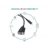 Equip USB-C uz Serial DB9 kabelis, vīriešu/vīriešu, 1,5 m, melns