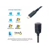 Equip USB-C uz Serial DB9 kabelis, vīriešu/vīriešu, 1,5 m, melns
