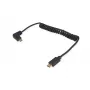 Equip USB 2.0 C uz C 90° Leņķa Spoles Kabelis V/V 1 m Melns