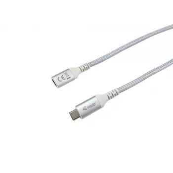 Equip USB 3.2 Gen 2 C uz C pagarinātājkabelis, 0,5 m, M/F, 4K/60Hz, 10Gbps, Balts