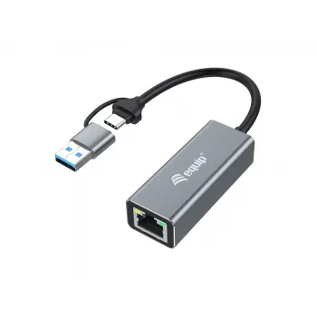 Equip 133495 USB-C uz 2.5 Gigabit Ethernet tīkla adapteris (USB-C+A)