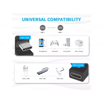 USB-C U veida adapteris Equip 133476 10Gbps PD 100W 2 komplektā