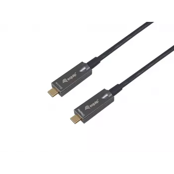 Equip USB-C uz C aktīvais optiskais kabelis, M/M, 15m, PD 60W, 4K/60Hz, 10Gbps, Video+Dati+PD