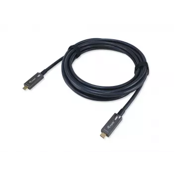 Equip USB-C uz C aktīvais optiskais kabelis, M/M, 15m, PD 60W, 4K/60Hz, 10Gbps, Video+Dati+PD