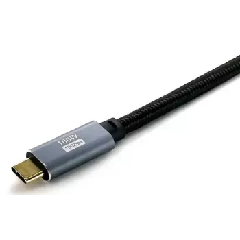 USB C uz C kabelis EQUIP 3.0 m — USB 3.2 Gen 2 (10 Gbps), PD100W, 4K/60Hz, melns