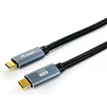 USB C uz C kabelis EQUIP 3.0 m — USB 3.2 Gen 2 (10 Gbps), PD100W, 4K/60Hz, melns