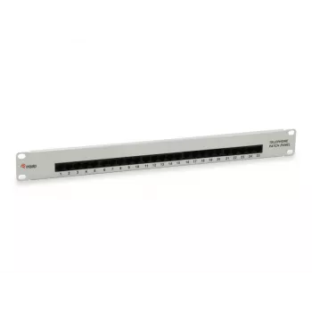 Equip 25-Portu Cat.3 RJ45 ISDN Sadales Panelis, Gaiši Pelēks