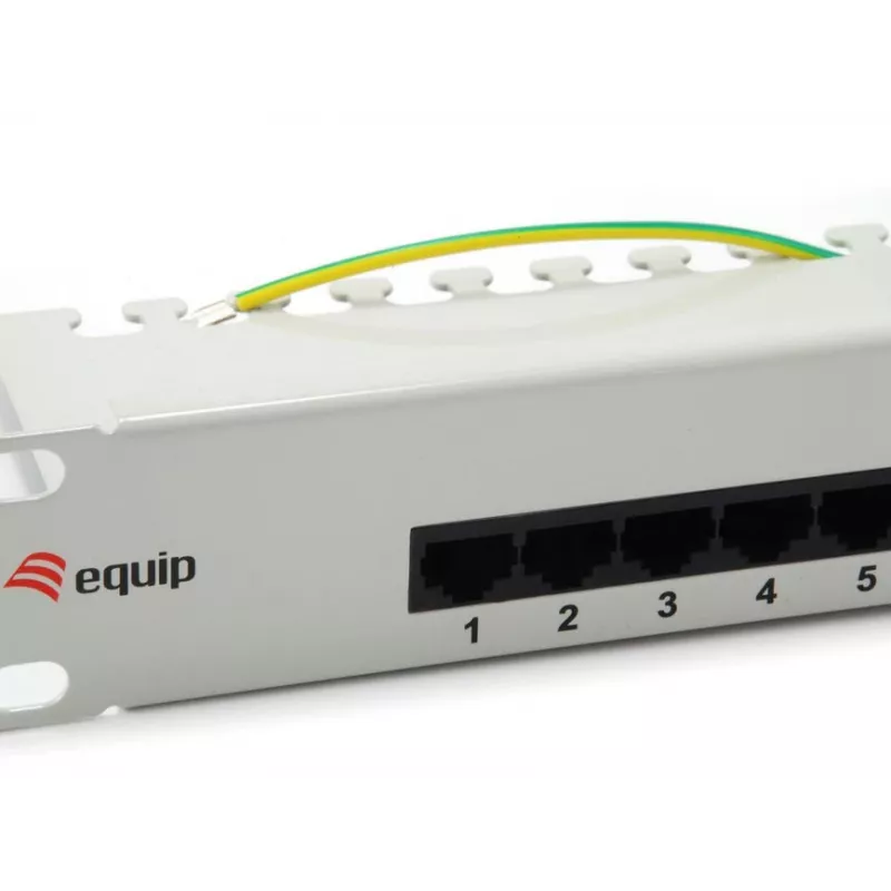 Equip 25-Portu Cat.3 RJ45 ISDN Sadales Panelis, Gaiši Pelēks