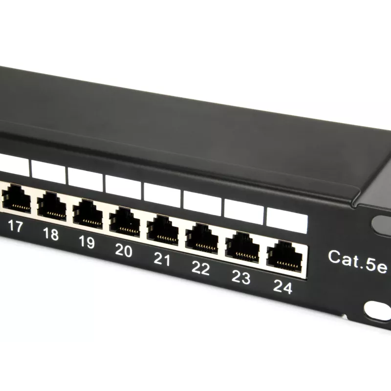 Equip 24-Port Cat.5e Ekranēts Sadales Panelis, Melns