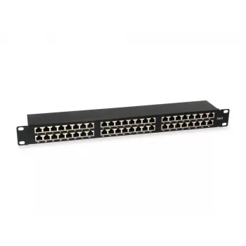 Equip 48-Port Cat.6 Shielded Patch Panel, Melns