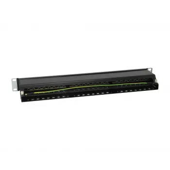 Equip 48-Port Cat.6 Shielded Patch Panel, Melns
