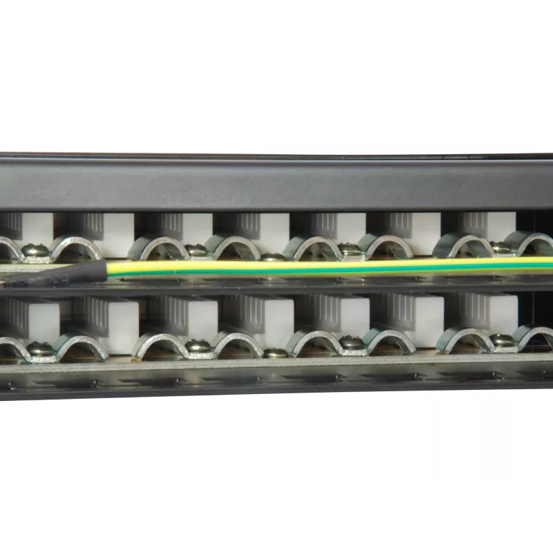 Equip 48-Port Cat.6 Shielded Patch Panel, Melns