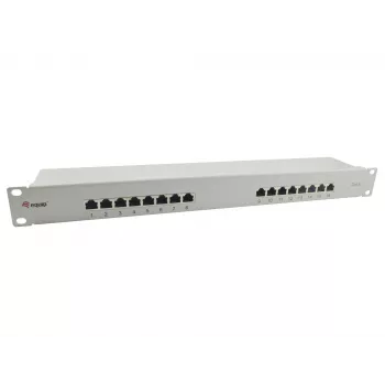 Equip 16-Port Cat.6 Ekranēts Sadales Panelis, Gaiši Pelēks