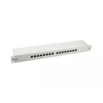 Equip 327316 Premium 16-Port Cat.5e Ekranēts Sadales Panelis, Gaiši Pelēks