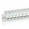 Equip 24-Portu Keystone Cat.6 Ekranēts Sadales Panelis, Gaiši Pelēks