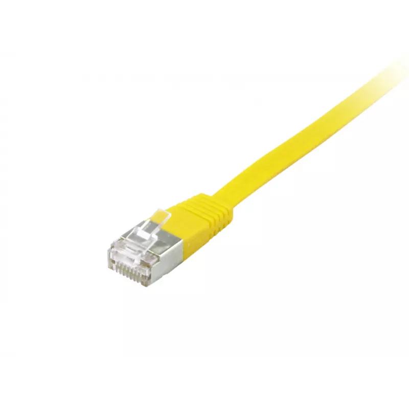 Tīkla kabelis Equip Cat.6A U/FTP plakans vīts pāris RJ-45 1,0 m dzeltens