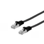 Tīkla kabelis Equip Cat.6A U/FTP plakanais savienojuma kabelis RJ-45 1,0 m Melns