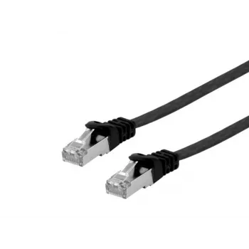 Equip Cat.6A U/FTP plakanais vītais kabelis, 2,0 m, melns