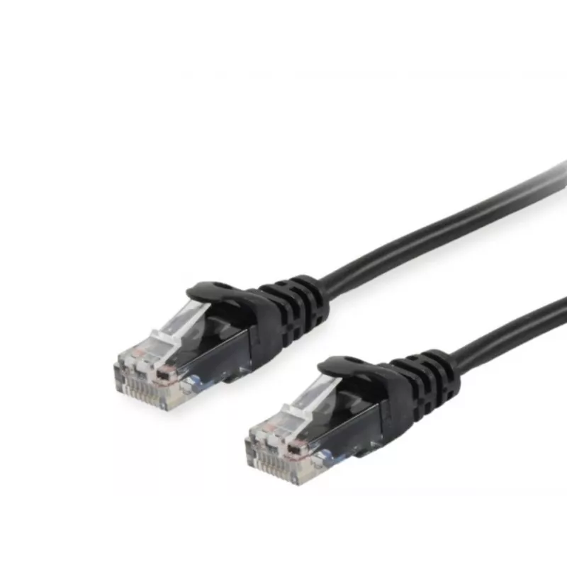 Equip Cat.6A U/UTP Patch Cable, 15m, Melns