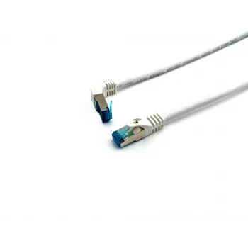 Equip Cat.6A S/FTP Patch kabelis, leņķa pret taisno spraudni, 5,0 m, balts