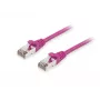 Pievienošanas kabelis Equip Cat.6A S/FTP RJ-45 0.15m Purpura