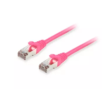 Patch kabelis Equip Cat.6A S/FTP RJ-45 0,5m Rozā