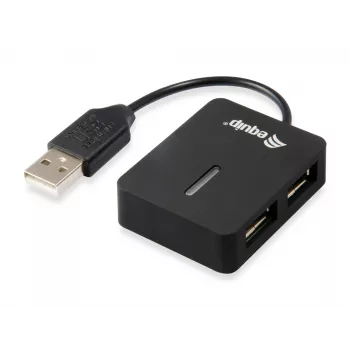 Equip 128952 USB 2.0 centrmezgls 4 porti Melns