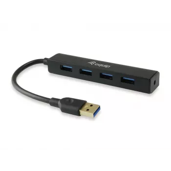Equip 128953 USB centrmezgls USB 3.2 Gen 1 (3.1 Gen 1) Type-A 5000 Mbit/s Melns