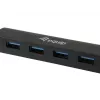 Equip 128953 USB centrmezgls USB 3.2 Gen 1 (3.1 Gen 1) Type-A 5000 Mbit/s Melns