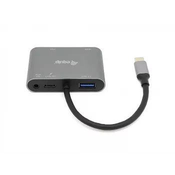 Equip USB-C 5-in-1 daudzfunkciju adapteris 133483