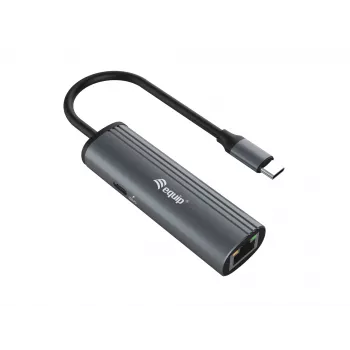 Equip USB-C uz RJ45 Gigabitu Tīkla + PD Adapteris USB Type-C 100W