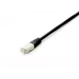 Equip Cat.6A Platinum S/FTP Patch Kabelis, Melns, 0,25m, 10gab/set