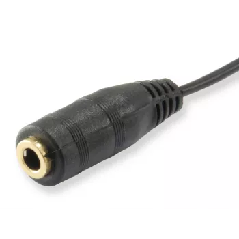 Equip Audio Sadales Kabelis, Melns, 3.5 mm, 2 x 3.5 mm, Sieviete, Vīrietis, PVC