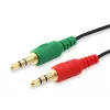 Equip Audio Sadales Kabelis, Melns, 3.5 mm, 2 x 3.5 mm, Sieviete, Vīrietis, PVC