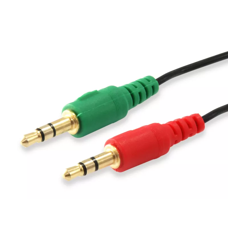 Equip Audio Sadales Kabelis, Melns, 3.5 mm, 2 x 3.5 mm, Sieviete, Vīrietis, PVC