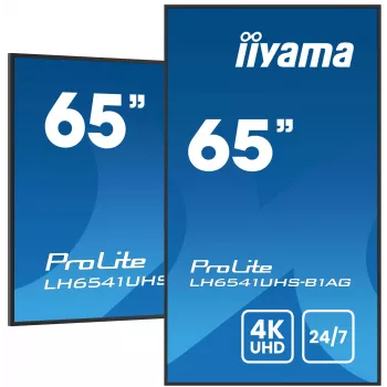 iiyama LH6541UHS-B1AG Profesionālais signālu displejs 163.8 cm (64.5 collas) LCD 500 cd/m² 4K Ultra HD Melns 24/7