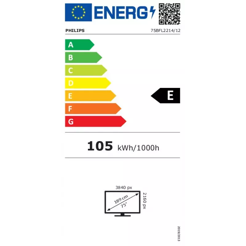 Philips 75BFL2214/12 televizors 190,5 cm (75 collu) 4K Ultra HD Smart TV Wi-Fi pelēks, antracīts 350 cd/m²