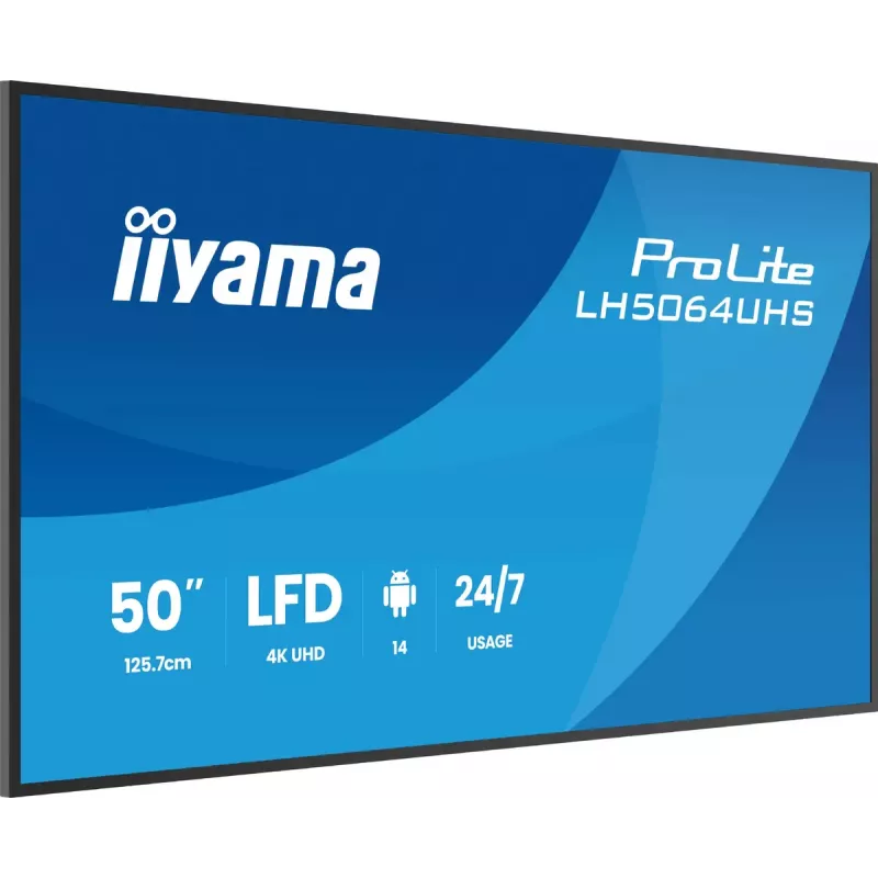 Digitālās zīmēšanas plakāts iiyama LH7564UHS-B1AG 75 collas 4K Ultra HD