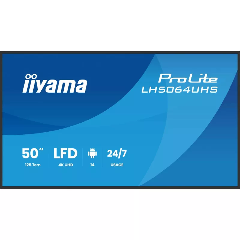 Digitālās zīmēšanas plakāts iiyama LH7564UHS-B1AG 75 collas 4K Ultra HD