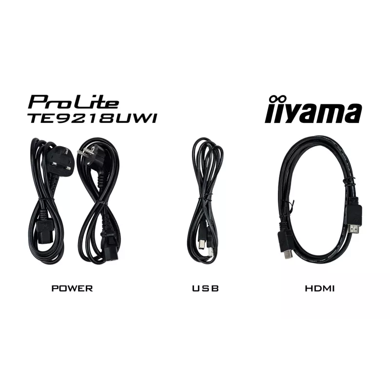 iiyama TE9218UWI-B1AG Signālaprādes displejs Kioska dizains 2.32 m (91.5 collu) LED Wi-Fi 500 cd/m² 5K Ultra HD Melns Skārienjutīgs Iebūvēts procesors Android 16/7