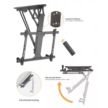 Equip motorizēts TV griestu stiprinājums 32-70 collām (650329)